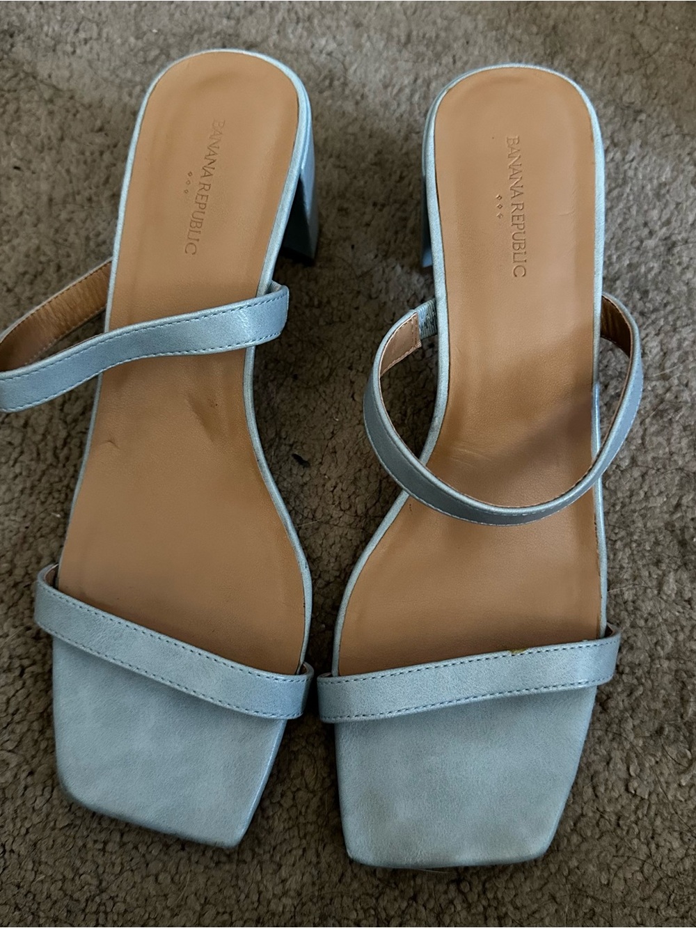 Light Blue Open Toe Heels